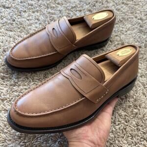 Bally Switzerland Brown Leather Penny Loafers Slip On Shoes Men’s Size 7.5 D